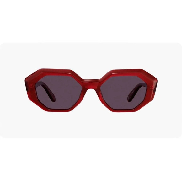 GARRETT LEIGHT-JACQUELINE CHE/SFPU Oval Sunglasses Cherry Semiflat Purple - Picture 2 of 7